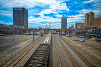 Railroad track city view BJR3928